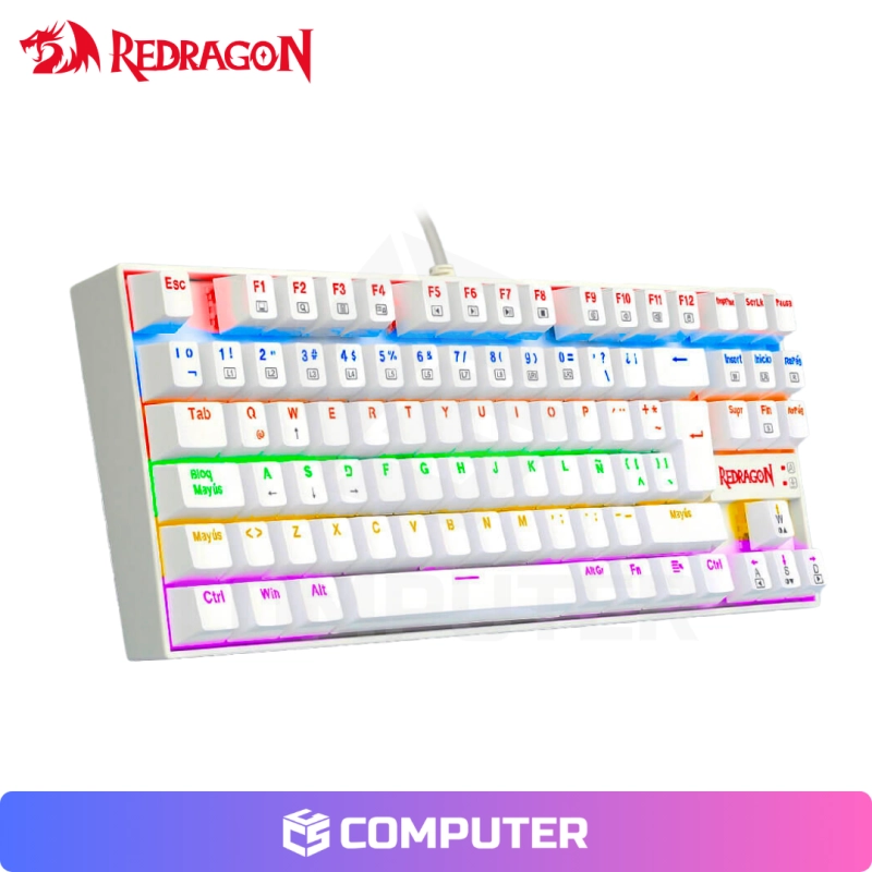 TECLADO MECANICO REDRAGON KUMARA K552-KR  SW-RED RAINBOW BLANCO