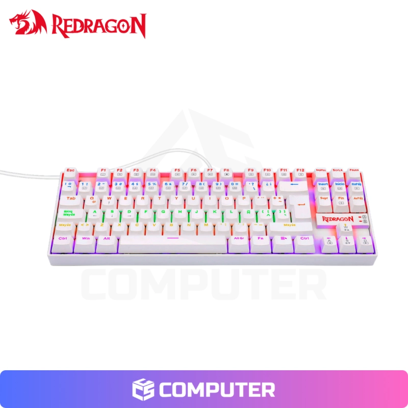 TECLADO MECANICO REDRAGON KUMARA K552-KR  SW-RED RAINBOW BLANCO
