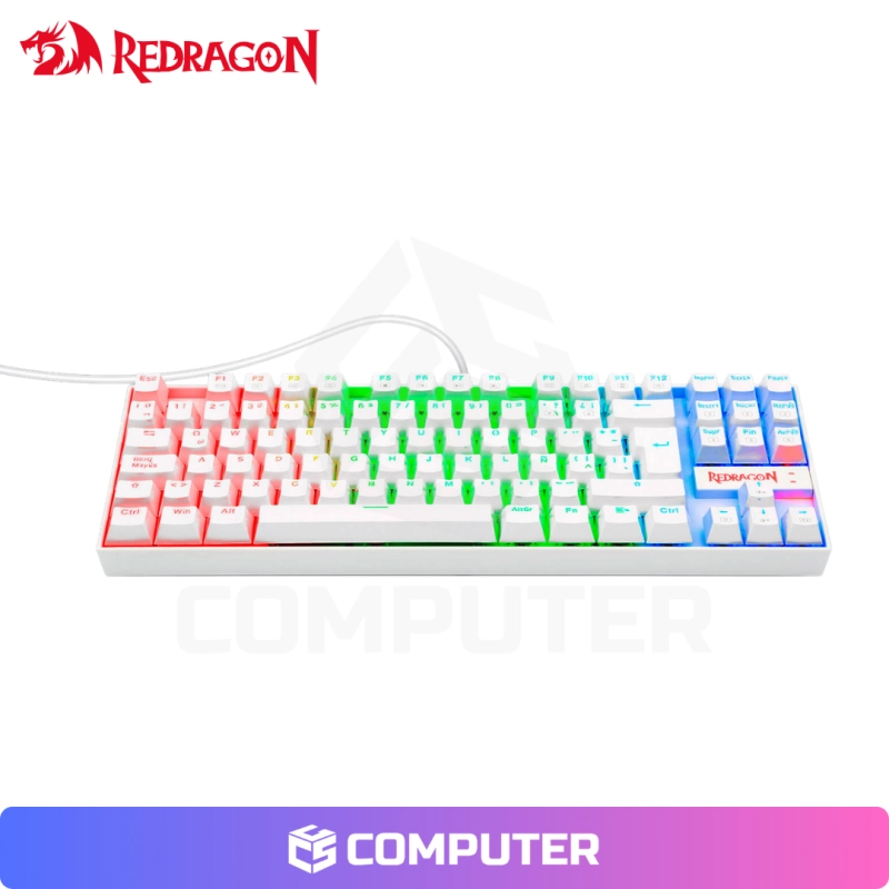 TECLADO MECANICO REDRAGON KUMARA K552 SW-RED RGB  BLANCO