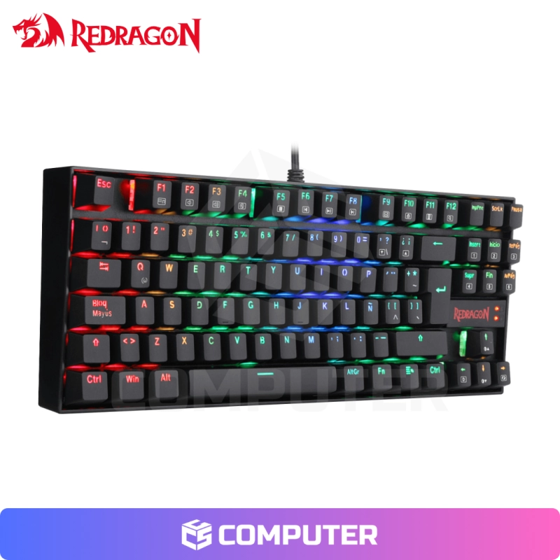 TECLADO MECANICO REDRAGON KUMARA K552  SW-RED RGB  NEGRO