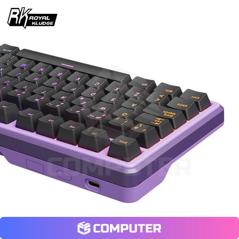 TECLADO MECANICO ROYAL KLUDGE RKX87 CABLEADO BLACKBERRY MOUSSE CREAMY SWITCH