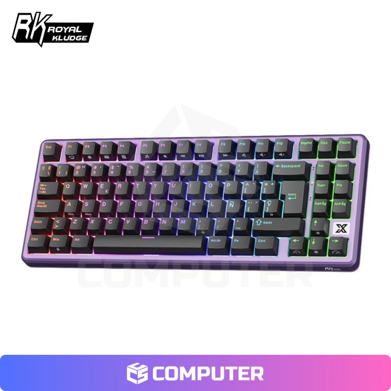 TECLADO MECANICO ROYAL KLUDGE RKX87 CABLEADO BLACKBERRY MOUSSE CREAMY SWITCH