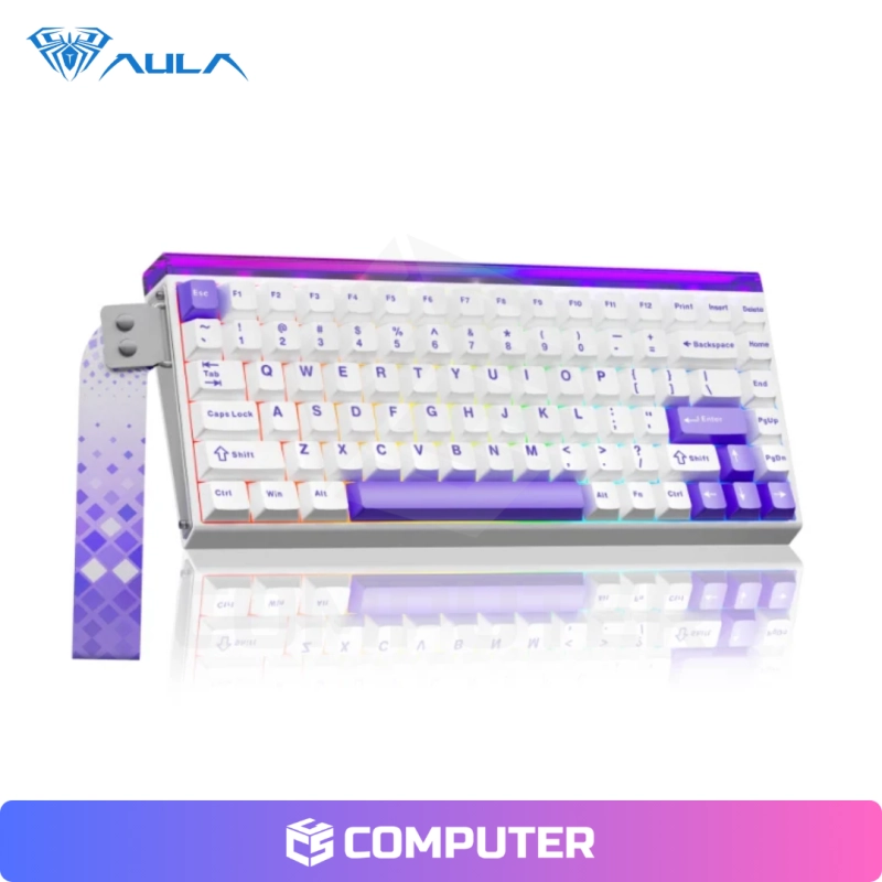 TECLADO MAGNETICO AULA HERO 84HE ALÁMBRICO 8K BLANCO