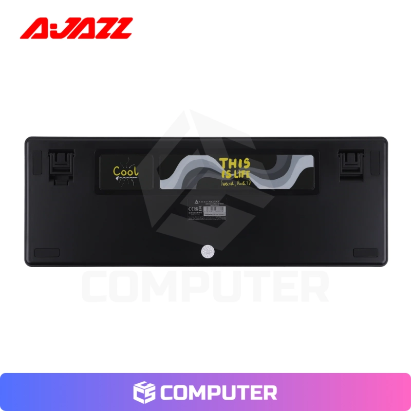 TECLADO AJAZZ MECANICO AK980 V2 GRAY YELLOW INALÁMBRICO CON PANTALLA (AMARILLO)