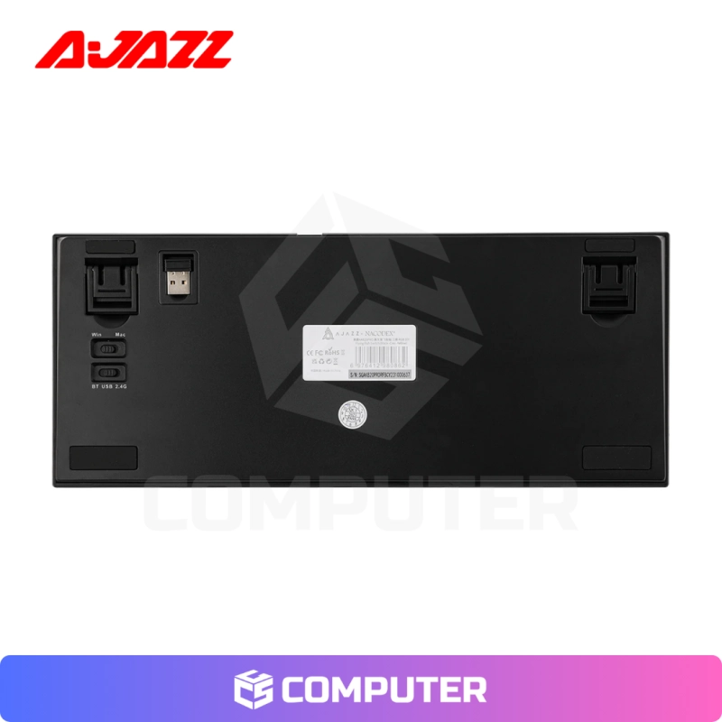 TECLADO MECANICO AJAZZ AK820 PRO BLACK GREY INALÁMBRICO CON PANTALLA