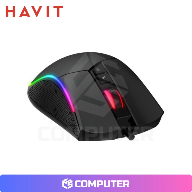 MOUSE GAMER HAVIT MS1001S V2 7200DPI BLACK RGB
