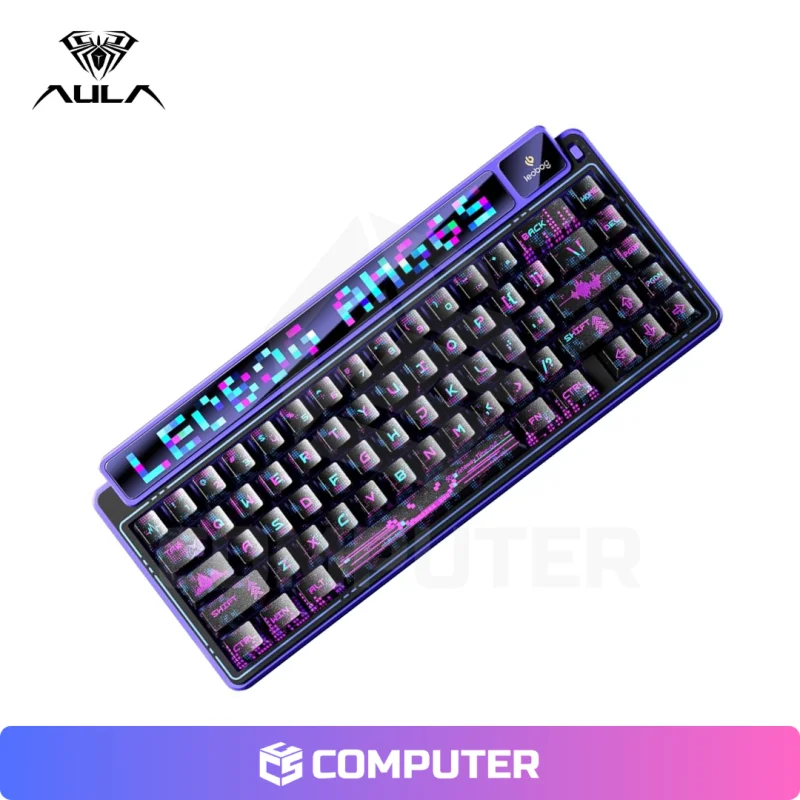 TECLADO MECANICO GAMER AMG65 CON PANTALLA