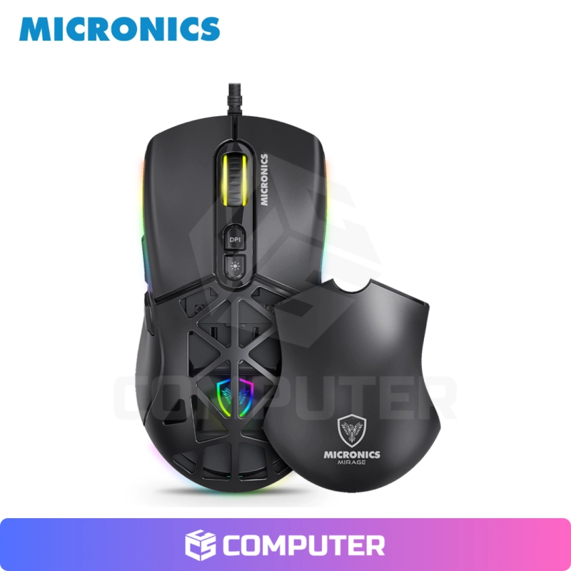 KIT GAMER MIRAGE GTX2003 BLACK TECLADO+MOUSE+AURICULAR MICRONICS