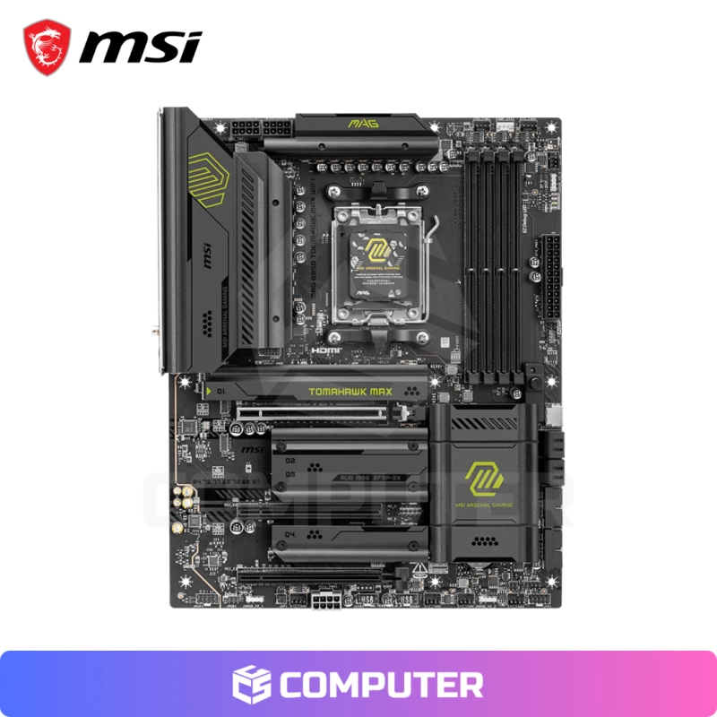 PLACA MADRE MSI MAG B850 TOMAHAWK MAX WIFI /AM5 OEM SOLO PC