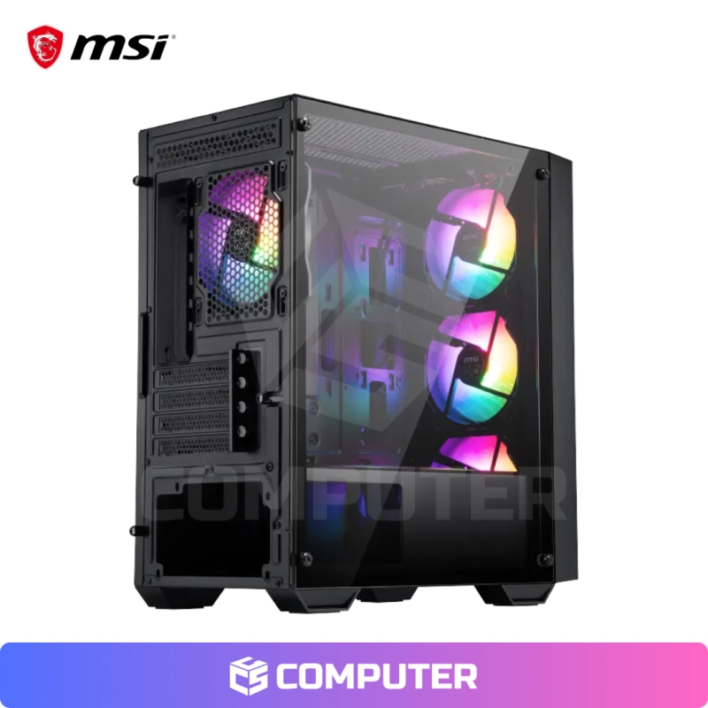 CASE MSI PRO FORGE M050A BLACK AUTO RGB SIN FUENTE VIDRIO TEMPLADO USB 3.2