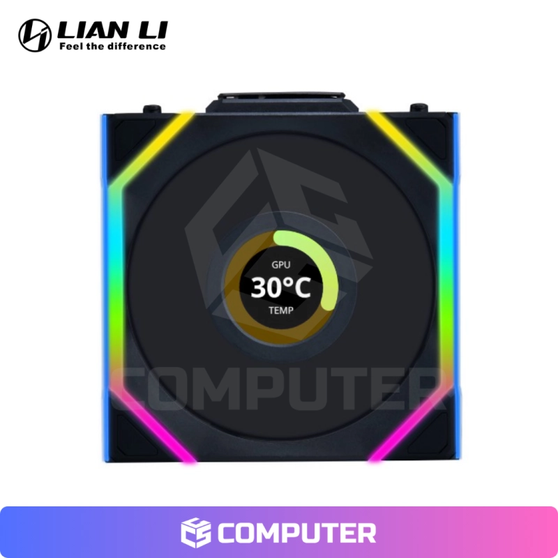 COOLER DE CASE LIAN LI UNI FAN SL V3 ARGB LCD WIRELESS 120MM KIT 3IN1 BLACK CON CONTROLADOR – 12SLLCD1W3B