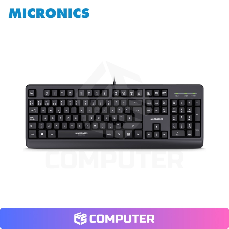 KIT TECLADO+MOUSE USB MICRONICS NORTON BLACK MIC T100