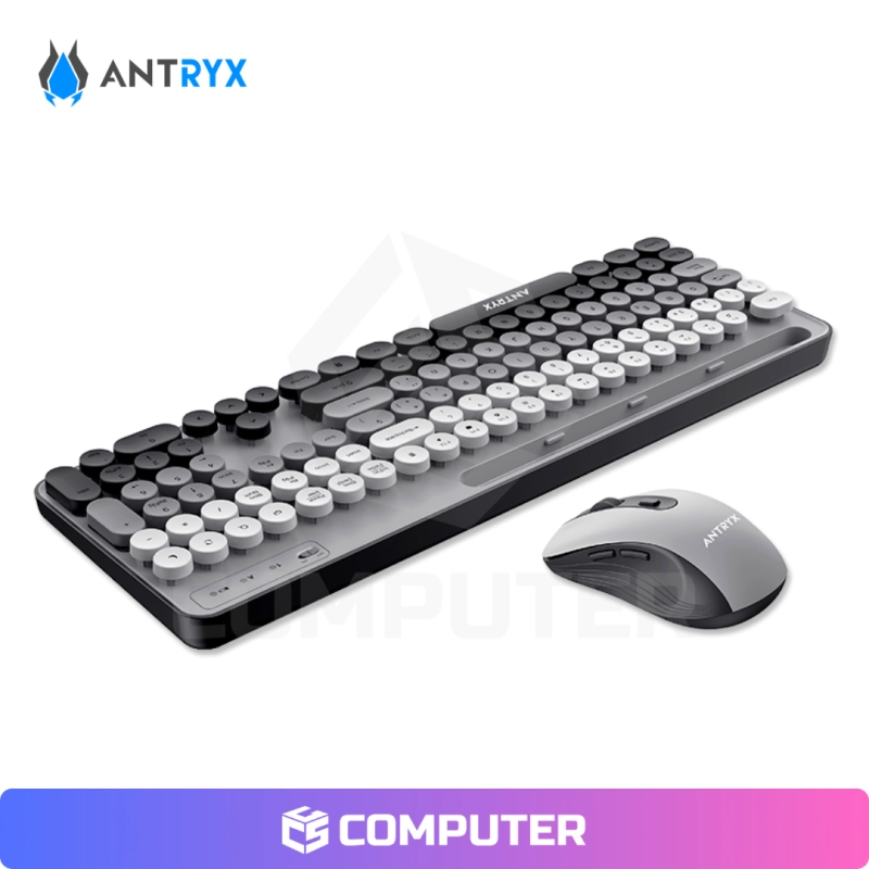TECLADO ANTRYX KIT GAMER WS970 TECLADO / MOUSE WIRELESS GRAY