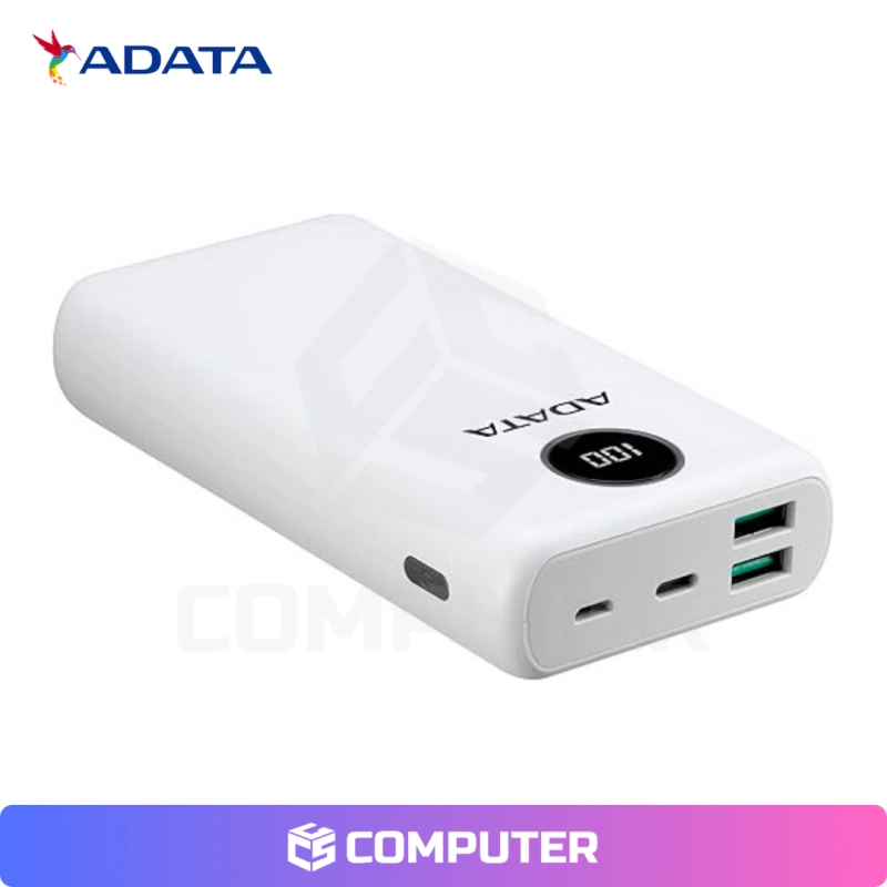 POWER BANK 20000 MAH ADATA P20000QCD WHITE
