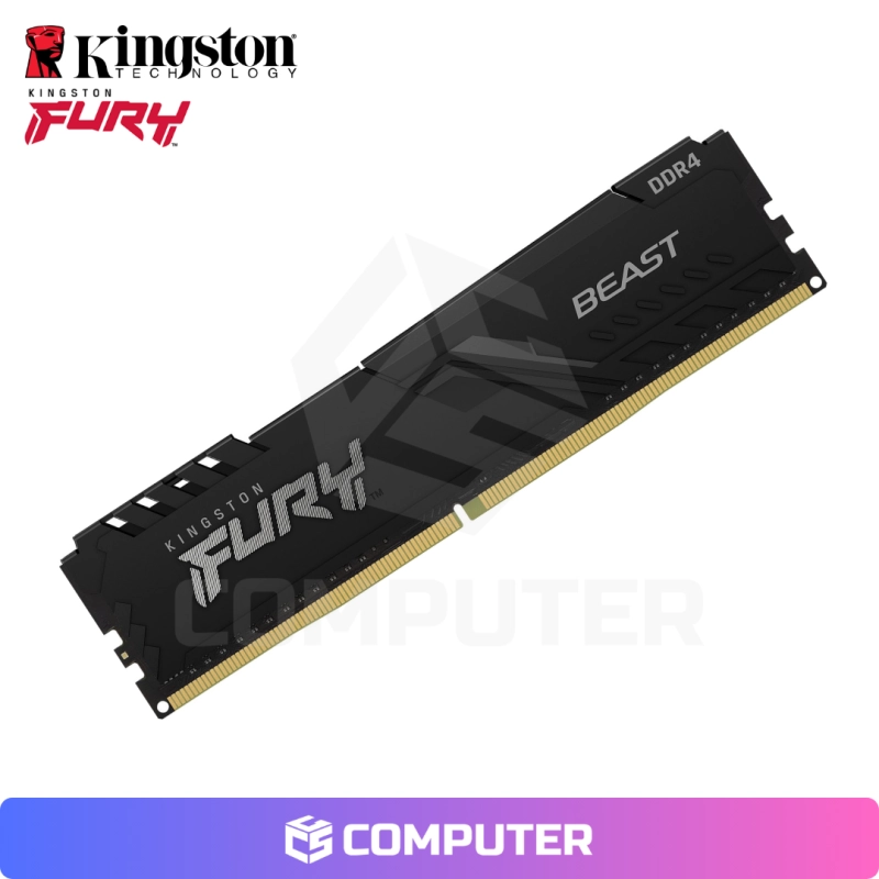 MEMORIA RAM KINGSTON FURY BEAST 16GB 3200MHZ DDR4 BLACK CL16 OEM