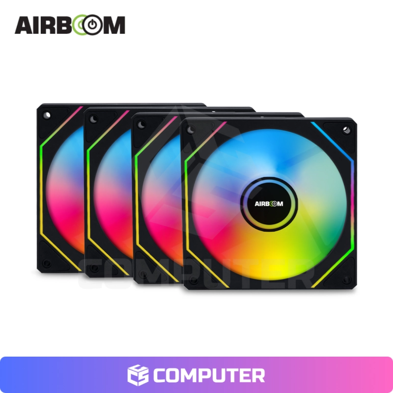 COOLER AIRBOOM CASE GAMER VEKTOR AB201 ARGB 4FANS