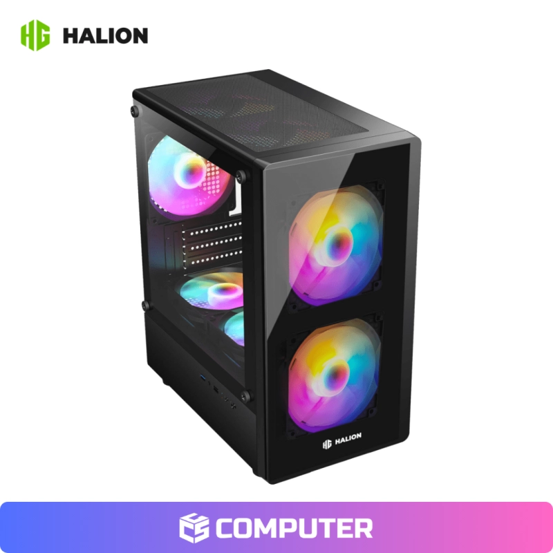 CASE GAMER HALION LUNA P25 S/F 3FAN RGB