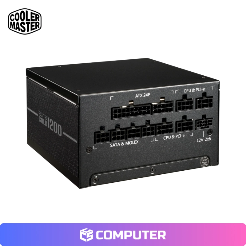 FUENTE DE PODER COOLER MASTER ELITE 1200W 80PLUS GOLD ATX 3.1 PCIE 5.1 FULL MODULAR