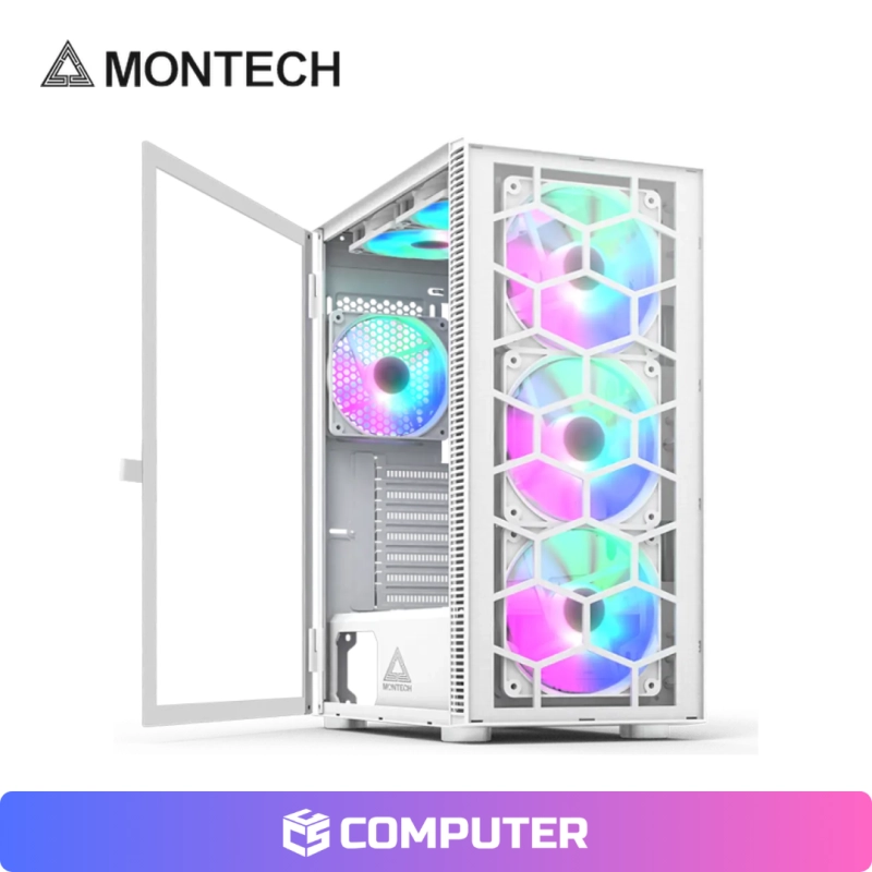 CASE MONTECH X3 GLASS WHITE OPEN BOX
