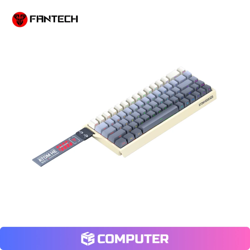 TECLADO FANTECH MECANICO MK922 ATOM HE68 PRO DISEÑO RETRO