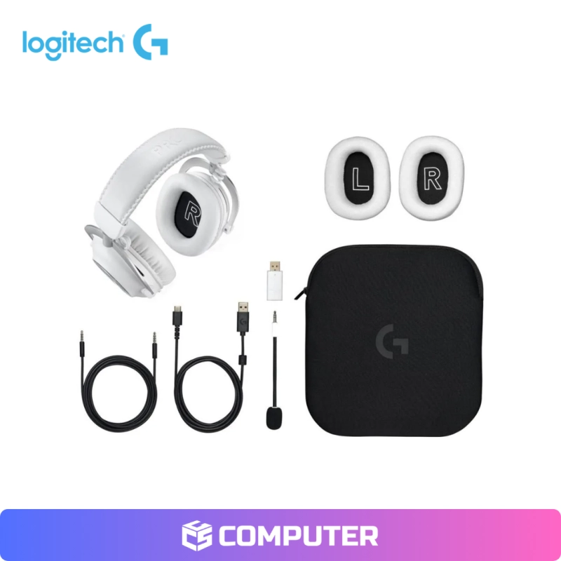 AURICULAR GAMER C/MICROFONO LOGITECH G PRO X 2 LIGHTSPEED/BT/WHITE