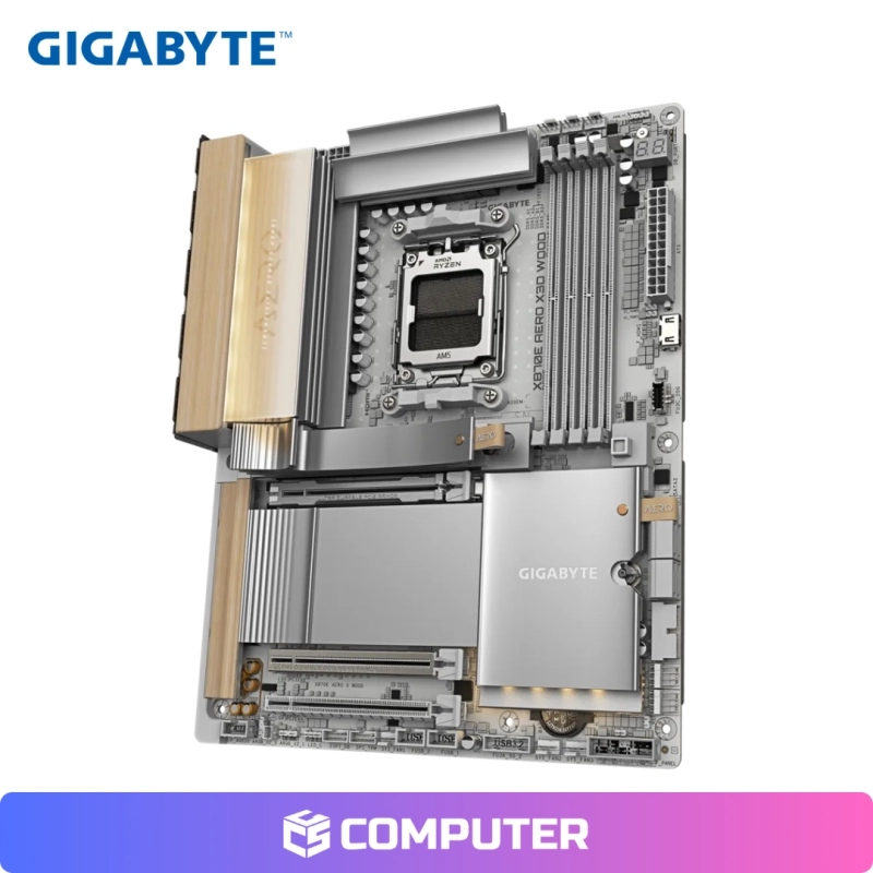 PLACA MADRE GIGABYTE X870E AERO X3D WOOD WIFI7/DDR5/AM5