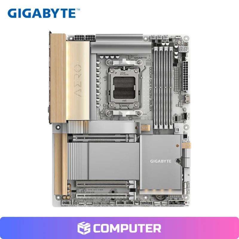 PLACA MADRE GIGABYTE X870E AERO X3D WOOD WIFI7/DDR5/AM5