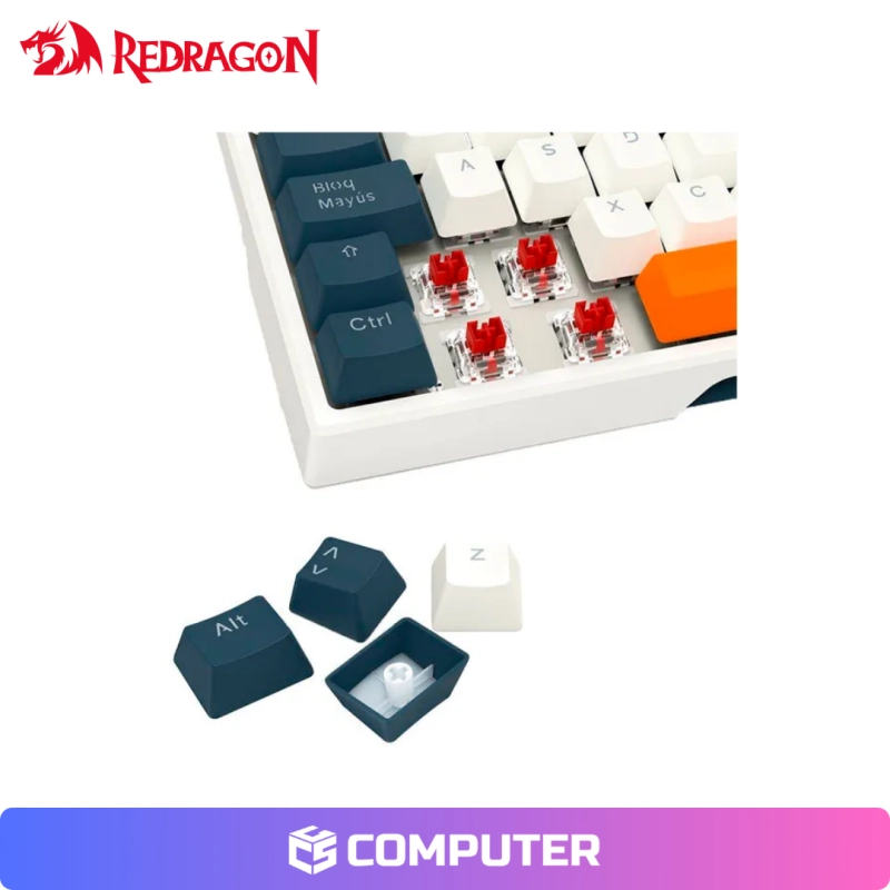 TECLADO REDRAGON TRUNDLE K668WBO RGB ESPAÑOL WHITE