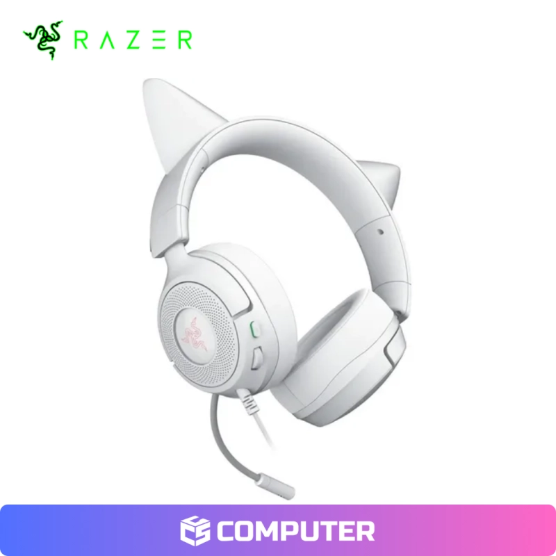 AURICULAR RAZER KRAKEN KITTY V3 X MULTI-PLATFORM/40MM 7.1/ WHITE