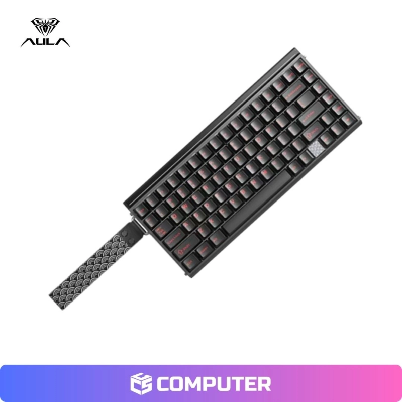 TECLADO AULA MAGNETICO HERO75 HE 75% WIRELLES RGB BLACK