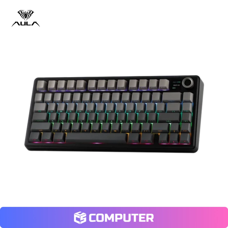 TECLADO AULA  F75 MAX  INALAMBRICO ESPAÑOL BLACK/GRADIENT REAPER SWITCH