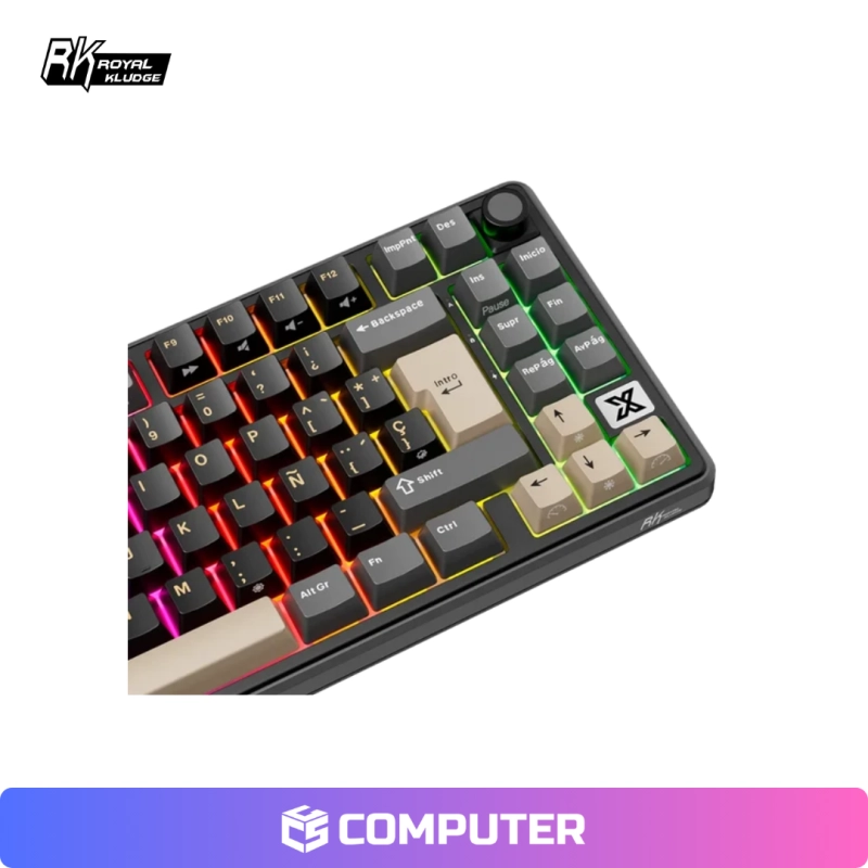 TECLADO MECANICO ROYAL KLUDGE RKX87 CABLEADO PHANTOM CREAMY SWITCH