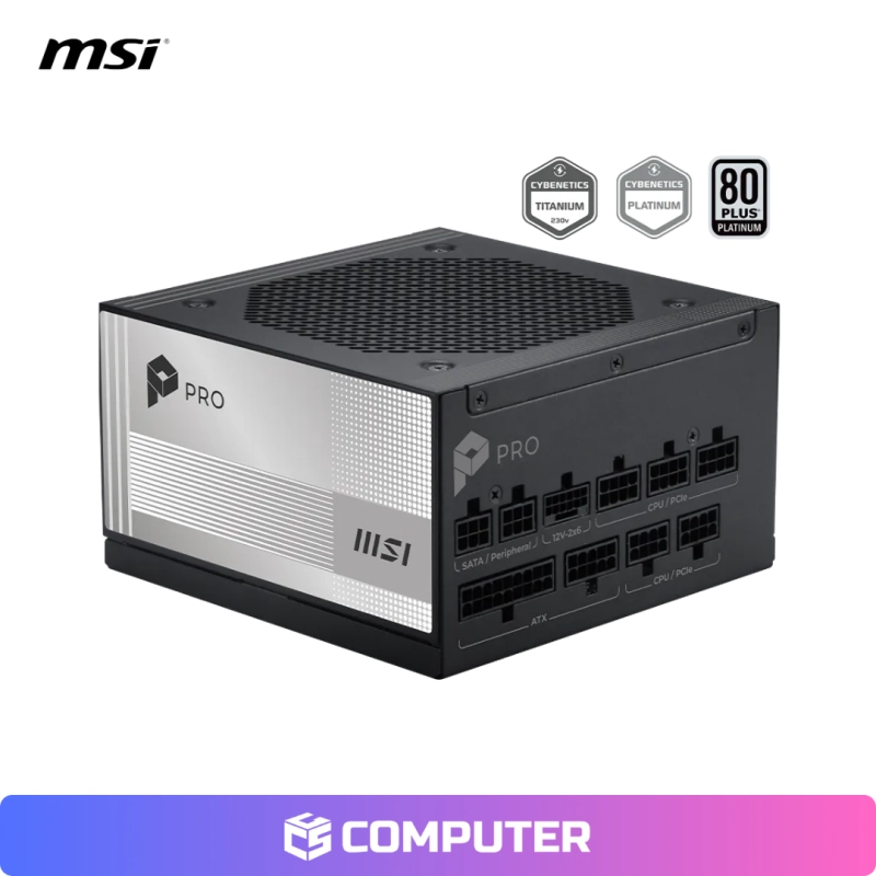 FUENTE DE PODER MSI PRO A850PL 80PLUS PLATINUM/FULL MODULAR/PCIE5