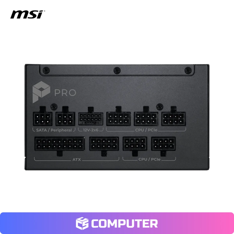 FUENTE DE PODER MSI PRO A850PL 80PLUS PLATINUM/FULL MODULAR/PCIE5