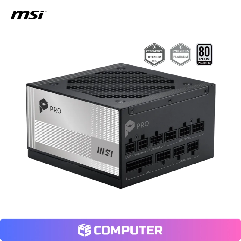 FUENTE DE PODER MSI PRO A1000PL 80PLUS PLATINIUM/FULL MODULAR/PCIE5