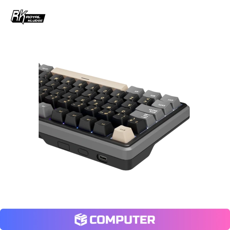 TECLADO ROYAL KLUDGE X87 INALÁMBRICO TRI MODES/ RGB PHANTOM - CREAMY SWITCH