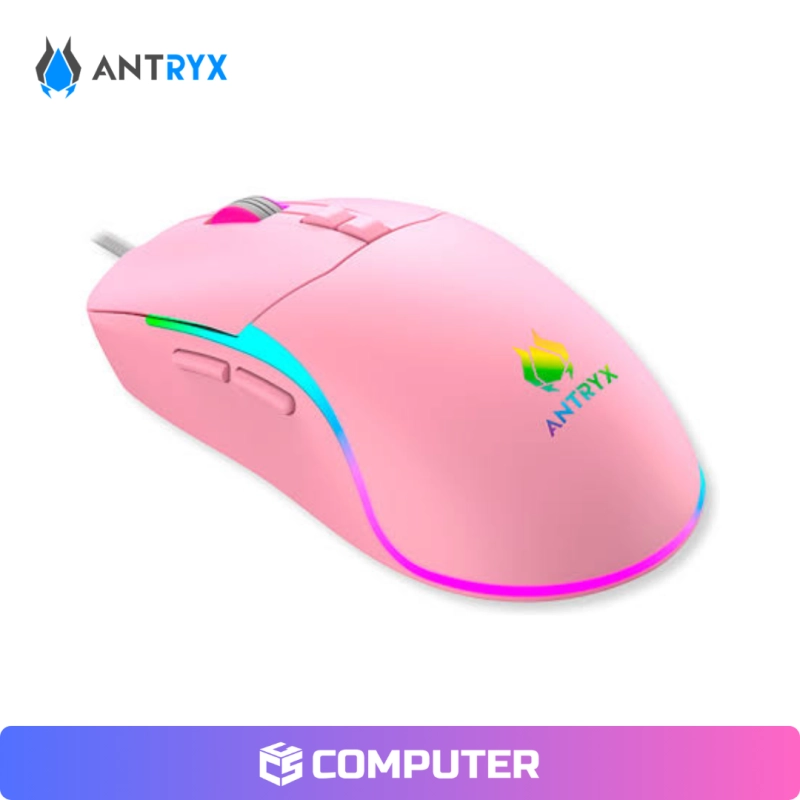 MOUSE ANTRYX M760 RGB 12.8K PINK