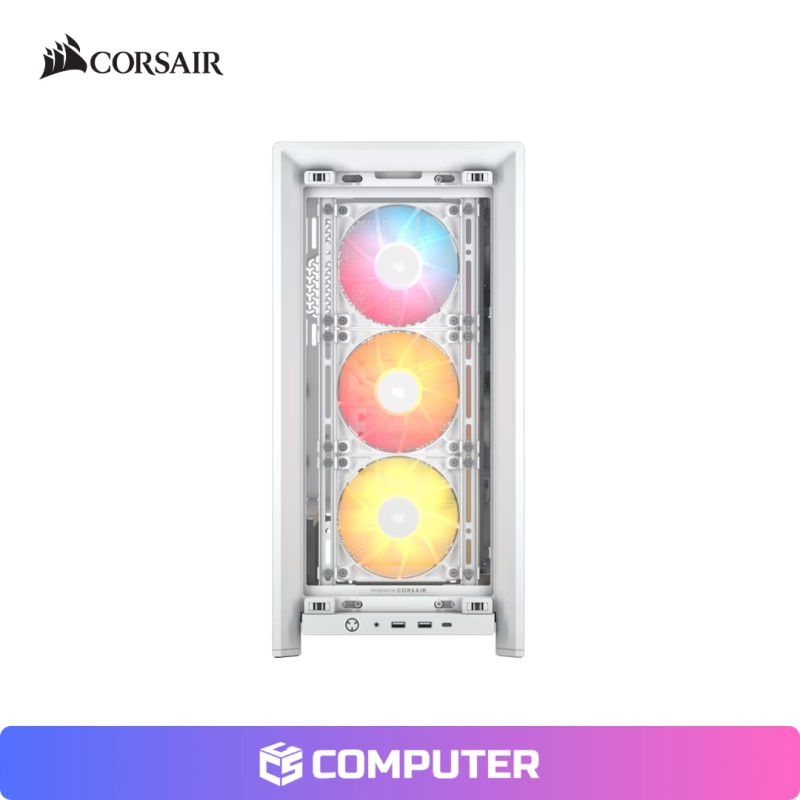 CASE CORSAIR FRAME 4000D RS ARGB AIRFLOW MESH SIN FUENTE VIDRIO TEMPLADO WHITE