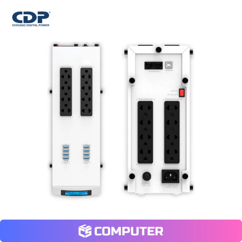 UPS CDP GAMING G-SMART1516BI 1500VA/900W 16 SALIDAS/8 PORTS