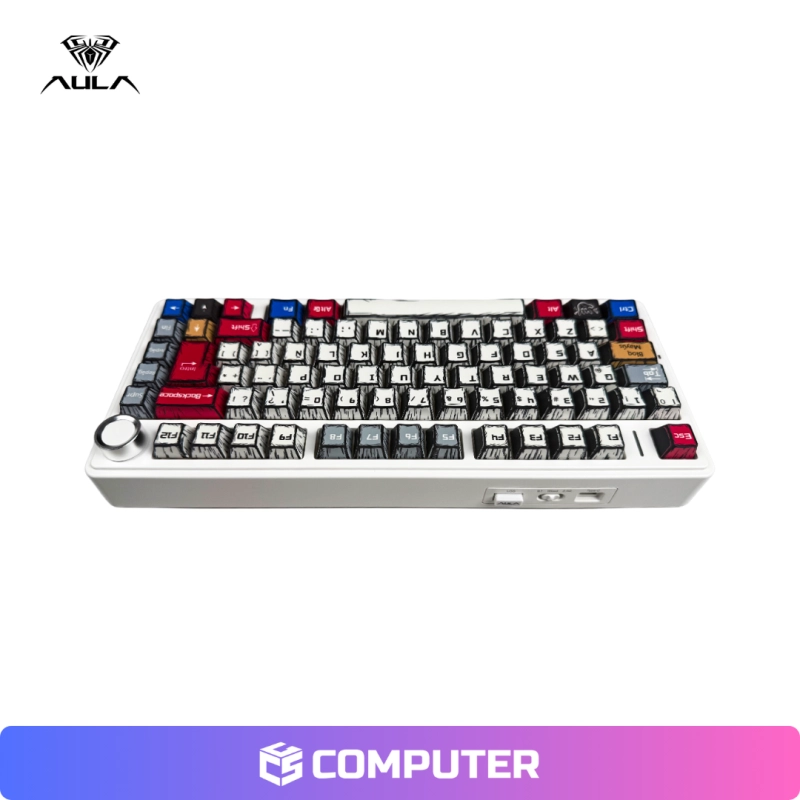 TECLADO AULA F75 COMIC RGB STAR VECTOR SWITCH INALAMBRICO ESPAÑOL