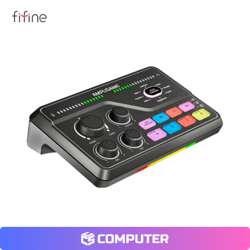 MEZCLADORA DE AUDIO FIFINE SC8 AMPLIGAME SC8-B BLACK