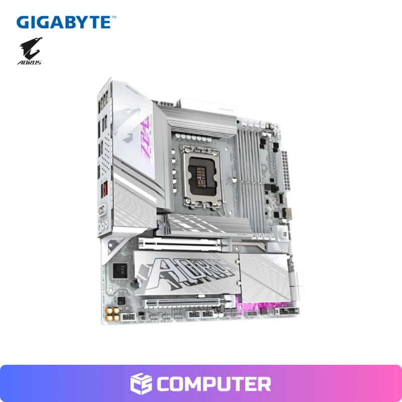 PLACA MADRE GIGABYTE Z890M AORUS ELITE WIFI7 ICE /LGA 1851/DDR5/ PCLE5