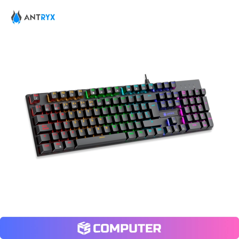 KIT GAMING ANTRYX GC-3100 X2 BLACK, TECLADO SWITCH RED Y MOUSE