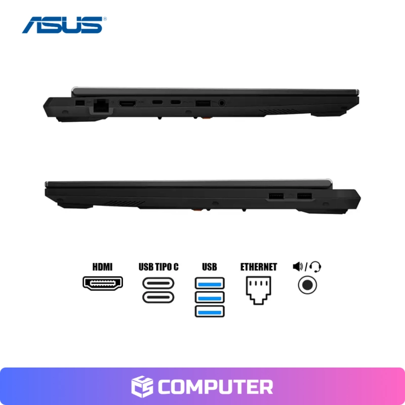 LAPTOP ASUS TUF GAMING F16 FX608JMR INTEL CORE I7 14650HX/32GB DDR5 5600MHZ(2X16GB)/SSD NVME M.2 1TB/NVIDIA GEFORCE RTX 5060 8GB