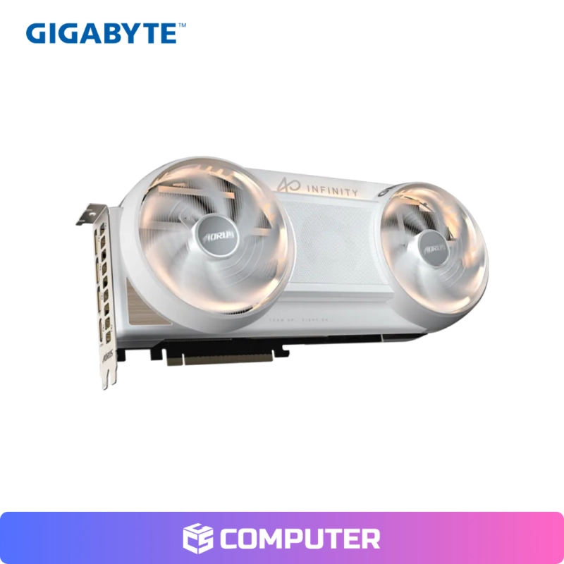 TARJETA DE VIDEO GIGABYTE AORUS GEFORCE RTX 5080 INFINITY WOOD 16G WHITE SOLO PC