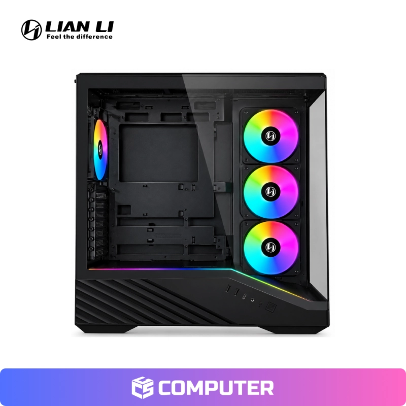 CASE LIAN LI VECTOR V100R BLACK, FAN x4 ARGB, V/TEMPLADO