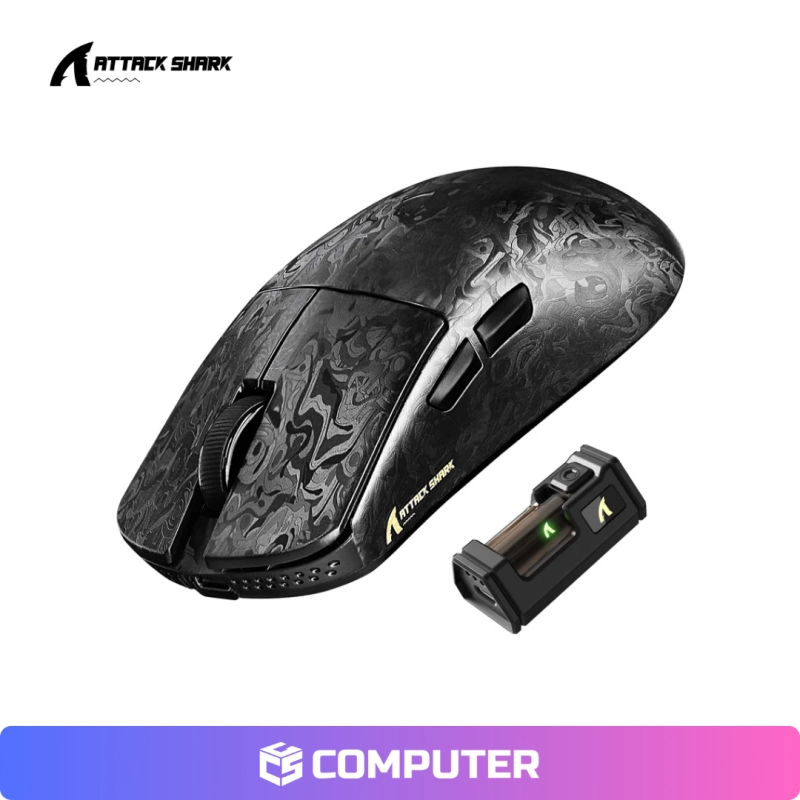 MOUSE ATTACK SHARK R11 ULTRA WIRELESS DPI 42K BLACK