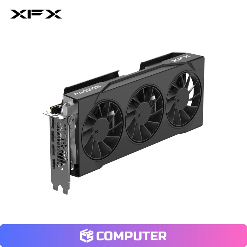 TARJETA DE VIDEO XFX SWIFT AMD RADEON RX 9070 GRE 12GB GDDR6 TRIPLE FAN BLACK