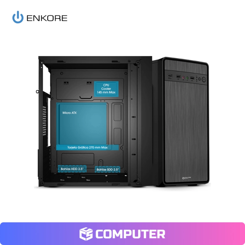 CASE ENKORE NITRO ENC 1000 MICRO ATX/ MINI ITX PSU 230W 1FAN DE 8CM