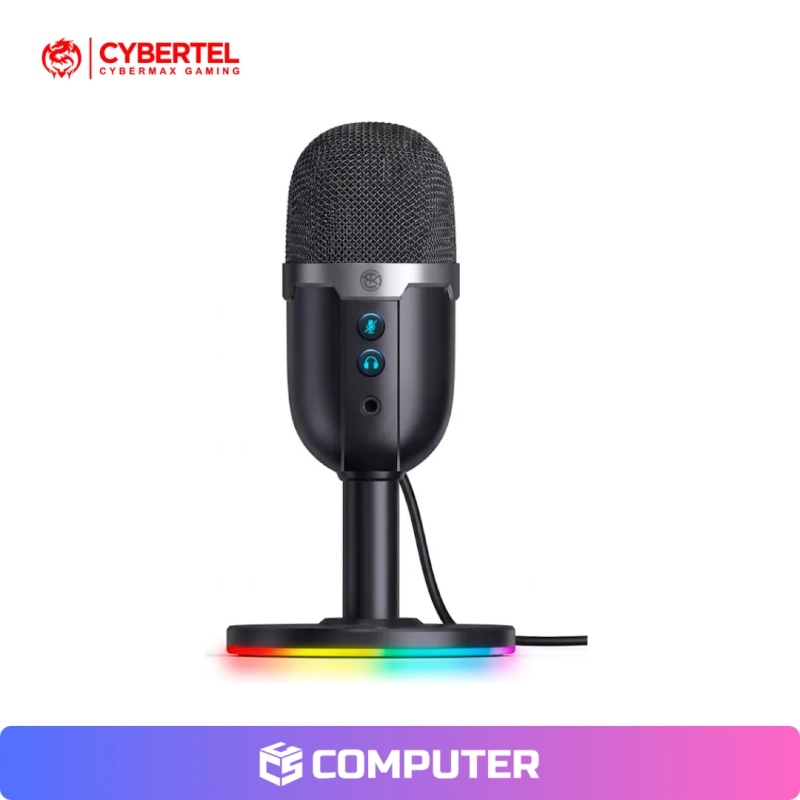 MICROFONO CYBERTEL STRIKER CBX X801R MUTE USB RGB BLACK